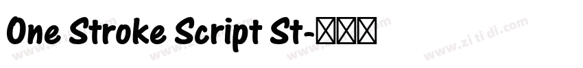 One Stroke Script St字体转换